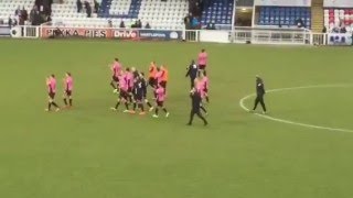 FULL TIME The players thank the supporters at Hartlepool United [upl. by Relluf]