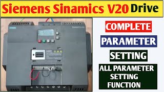 How to Set Siemens Sinamics V20 Drive Parameter Siemens Drive Parameter Setting [upl. by Haym]