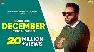 Khan Bhaini  December Lyrical Video  New Punjabi Songs  Latest Punjabi Song 2020  Ditto Music [upl. by Artema]