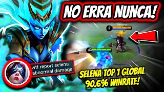 ¡NO ERRA NINGUN STUN EN TODA LA PARTIDA SELENA TOP 1 GLOBAL 906 WINRATE  MOBILE LEGENDS [upl. by Juieta]