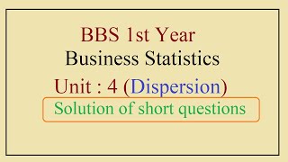 BBS 1st  Business Statistics  Dispersion [upl. by Tull364]