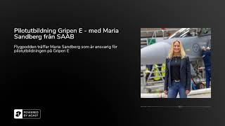 Pilotutbildning Gripen E  med Maria Sandberg från SAAB [upl. by Aleunam]