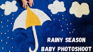 Monsoon Rain theme baby photoshoot ideas rain theme baby photoshootumbrella themerainbow theme [upl. by Neillij]