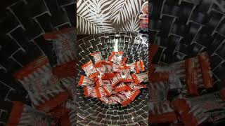 🐰Flat Tops Chocolate amp Snow Bear Candy on Big Bowl🍫🍬shorts asmr viral shortvideo trending [upl. by Akerdnahs]