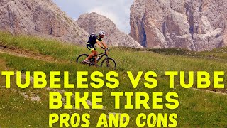 Tubeless Vs Tube Bike Tires Pros and Cons [upl. by Madonna919]