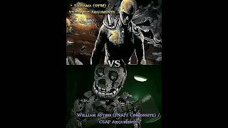 Saitama OPM VS Springtrap FNAF animecharacter whoisstrongest fnaf fivenightsatfreddys edit [upl. by Lig543]