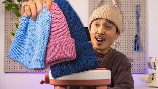 How to Knit Beanie with Viral Knitting Machine  GA024 [upl. by Ameyn]