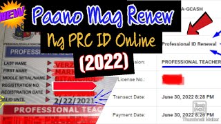 PAANO MAG RENEW NG PRC ID ONLINE  EASY STEPS  2022 [upl. by Masuh277]