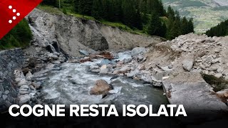 Alluvione Cogne ancora isolato il paese a due settimane dal disastro del 29 giugno [upl. by Hedve434]