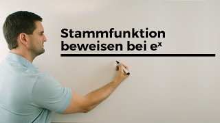 Stammfunktion beweisen bei e hoch x durch Ableiten  Mathe by Daniel Jung [upl. by Anasiul814]