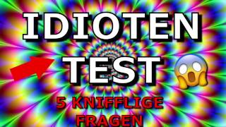 DER IDIOTENTEST  5 knifflige Fragen [upl. by Nigel]