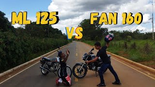 FAN 160 vs ML 125 QUAL ANDA MAIS [upl. by Pelagi]