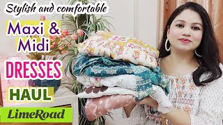 Best Maxi amp Midi Dresses on sale 🔥 cotton georgette Long Dresses haul🥰 Honest review [upl. by Ahsin]