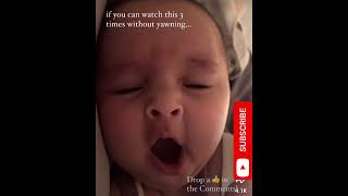 Baby yawning  drop comment you didnt yawn baby babyvideos cutebabies babiess [upl. by Slaby]