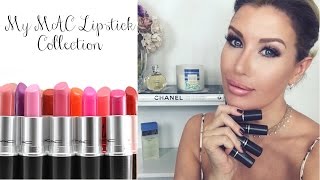 MY MAC LIPSTICK COLLECTION 41 SHADES SWATCHED ON LIPS [upl. by Forsta]