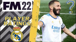 FM22  REAL MADRID  PLAYER RATINGS  FM22 Footballmanager2022 realmadrid [upl. by Halihs796]