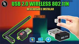 Como Descargar e Instalar Driver 80211N Wireless USB 20 para Windows 7881 y 10 32 y 64 bits [upl. by Philomena266]