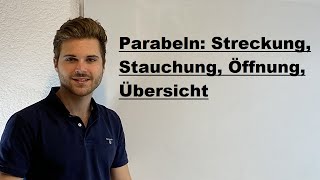 Streckung und Stauchung von Parabeln Öffnung von Parabeln Übersicht quadratische Funktionen [upl. by Voltmer555]