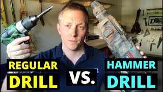 HAMMER DRILL VS REGULAR DRILLWhats The Difference Do You NEED a Hammer Drill [upl. by Aetnuahs]