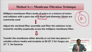 Microbiology 97  Sterility Testing of Product  Membrane Filtration  Sterility Testing of Product [upl. by Ittak682]