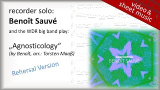 Benoît Sauvé quotAgnosticologyquot by Benoît  recorder solo transcription [upl. by Ecirual]