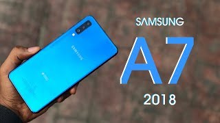 Samsung Galaxy A7 2018 Unboxing and Review quotBLUEquot [upl. by Shu]