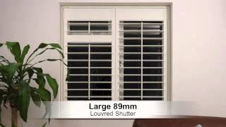 Choosing the right size louvre blade or slat for your interior plantation shutters or blinds [upl. by Imak]