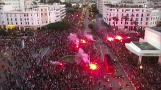 Jugadores de la selección marroquí recibidos en Rabat como héroes del Mundial [upl. by Leamsi]