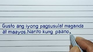 Paano magsulat ng maganda at maayos [upl. by Airehtfele19]