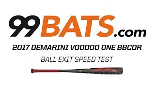 2017 DeMarini VOODOO ONE BBCOR  Ball Exit Speed Test [upl. by Sturrock]