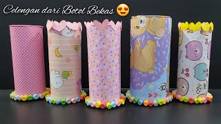 Cara Membuat Celengan dari Botol Bekas Kertas Kado amp Origami  Ide Kreatif  Bottle Plastic Craft [upl. by Idolem674]