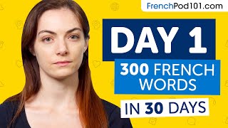 Day 1 10300  Learn 300 French Words in 30 Days Challenge [upl. by Macnair]