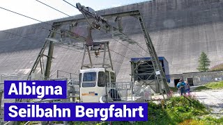 Luftseilbahn Staumauer Albigna Bergfahrt 2023 funivia cablecar [upl. by Hemphill]