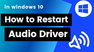 how to restart audio driver windows 1011 [upl. by Haag]