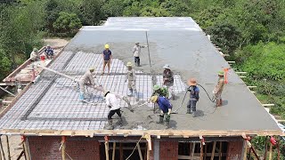 How To Use Steel On Flat Roofs  Projects Construction Of Reinforced Concrete Roof Complete [upl. by Lidia]