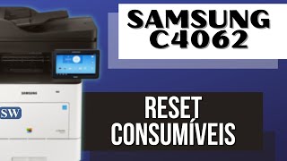 Como resetar consumíveis da impressora Samsung C4062FX [upl. by Einahpats99]