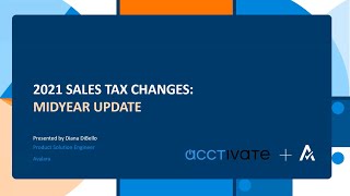 2021 Sales Tax Changes Midyear Update [upl. by Renita525]