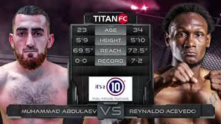 REYNALDO TIKI ACEVEDO VS MOHAMMAD ABDULAEV [upl. by Melone]