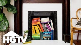 3 Creative Ways to Style an Unused Fireplace  HGTV Happy  HGTV [upl. by Dacy]