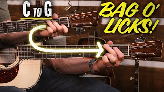 Guitar Rhythm Bag O Licks C Chord to G Chord [upl. by Thurman]