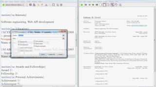 Latex Video Tutorial How to Create a Resume or CV in Latex [upl. by Ettezil]