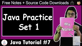 Java Tutorial Chapter 1 Practice Set  Java Practice Problems With Solution [upl. by Lanctot]