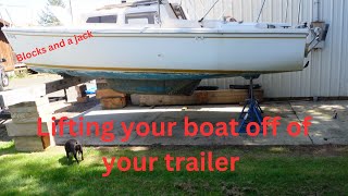 Lifting your boat off of your trailer EP 102 Catalina 22 [upl. by Mcconnell985]