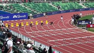 Heptathlon 100m Hurdles 2024 US Olympic Trials Heat 1 Taliyah Brooks Anna Hall Atherley 1273 [upl. by Aalst]