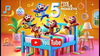 Five little monkey  Nursery Rhymes  KIDSTIMEo2i [upl. by Goles981]