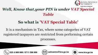 Get to know about VAT special table [upl. by Siednarb]