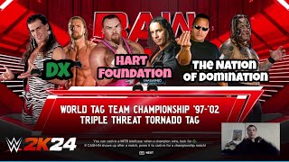 DX vs Hart Foundation vs The Nation  Triple Elimination Tag [upl. by Amos387]