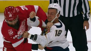 Witkowski returns from 10game suspension to fight Panthers’ Haley [upl. by Ttessil]