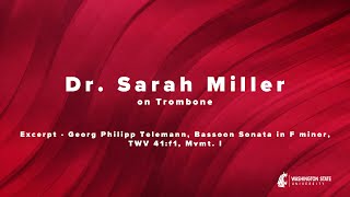 WMEA AllNW Set C Trombone Track 3 Excerpt  Georg Philipp Telemann Bassoon Sonata in F minor [upl. by Ulane]