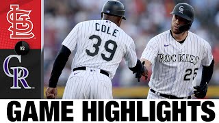 Cardinals vs Rockies Game Highlights 8922  MLB Highlights [upl. by Cristian]